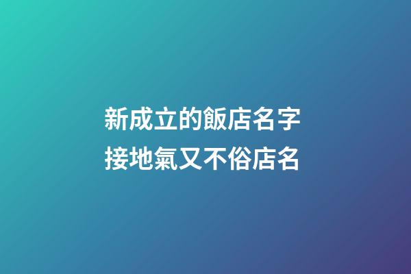 新成立的飯店名字 接地氣又不俗店名-第1張-店鋪起名-玄機(jī)派